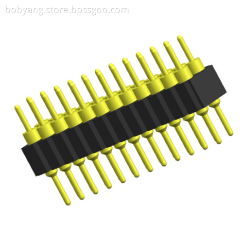 Machined Pin Connector 2.54 mm Double Row Straight